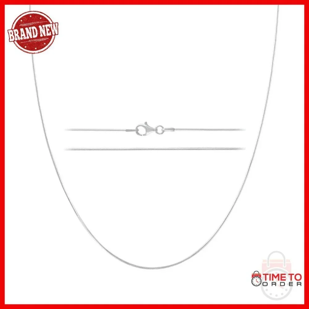 30 Inch Sterling Silver Snake Chain Necklace Lobster Clasp